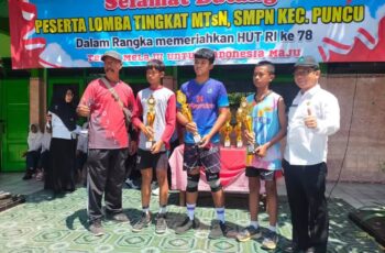 Juara 3 Tim Bola Voli Putra Tingkat MTS SMPN Kec. Puncu 2023
