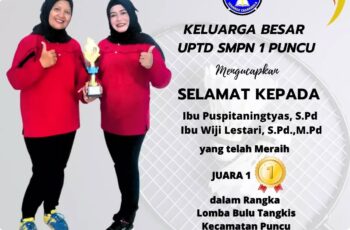 Juara 1 Lomba Bulutangkis Putri Kecamatan Puncu